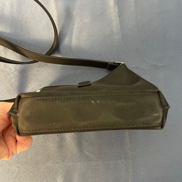 Calvin Klein Black Evening Bag Silver Buckle with Shoulder Strap Great Condition - Picture 6 of 7